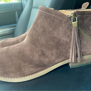 Franco sarto dark brown suede bootie